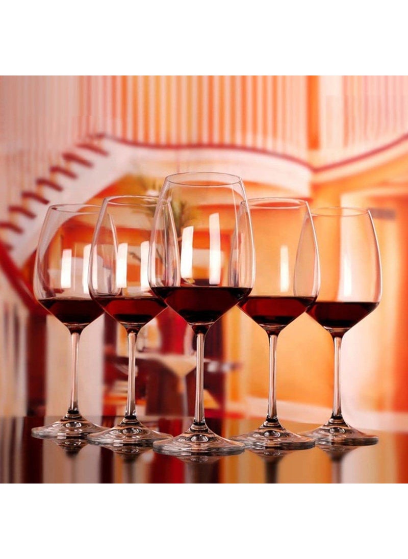 smart serve Bohemia Crystal Giselle Glass LeadFree 455 ml Set of 6 Handcrafted Elegance for Red White Wine UltraClear Durable Recyclable Perfect for Fine Dining Celebrations Luxury Gifting  - Image 1