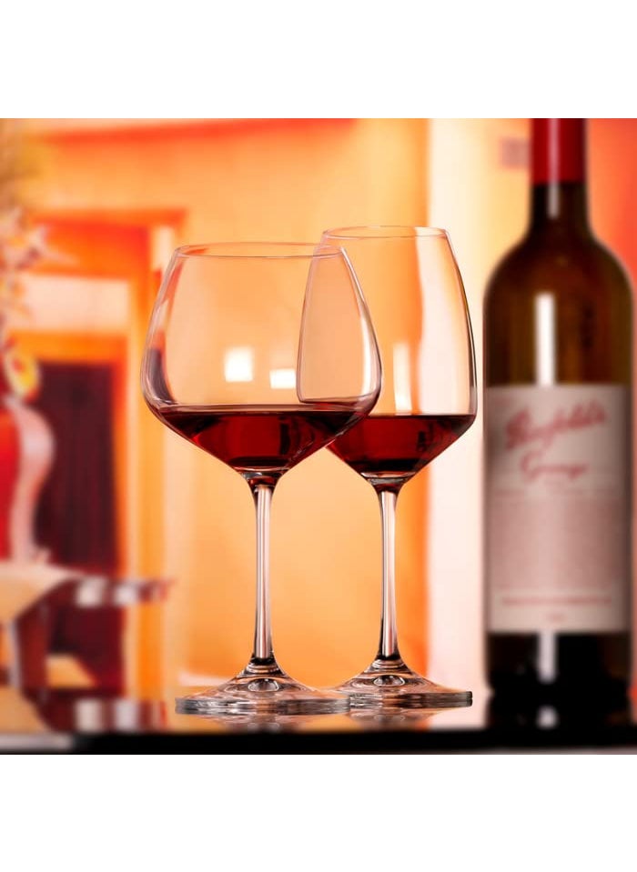 smart serve Bohemia Crystal Giselle Glass LeadFree 455 ml Set of 6 Handcrafted Elegance for Red White Wine UltraClear Durable Recyclable Perfect for Fine Dining Celebrations Luxury Gifting  - Image 2
