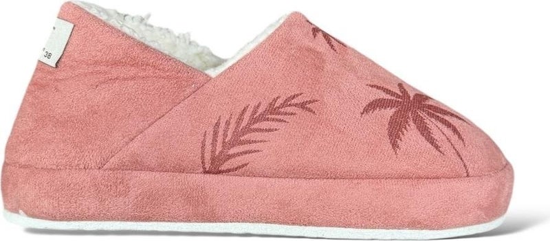 Liger Ultra Light Palm Patterned Wool Home Shoes Women Slippers Powder - Image 1