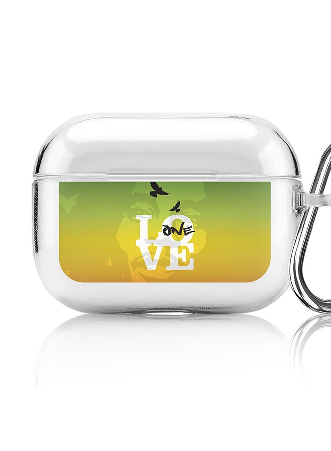 Stylizedd Classic Clear printed Case for Apple AirPods Pro 2nd Generation Thin Transparent Cover [Designed for Apple AirPods Pro 2nd Generation] - One Love - Image 1