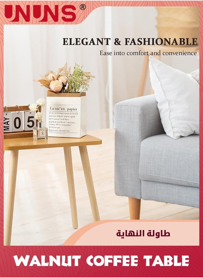 طاولات جانبية لغرفة المعيشة، طاولات جانبية لمساحات صغيرة، طاولة جانبية عصرية مع أرجل خشبية لغرفة المعيشة، غرفة النوم، تجميع سهل