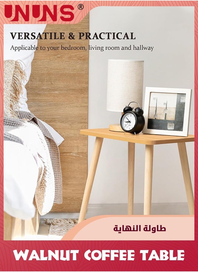 طاولات جانبية لغرفة المعيشة، طاولات جانبية لمساحات صغيرة، طاولة جانبية عصرية مع أرجل خشبية لغرفة المعيشة، غرفة النوم، تجميع سهل