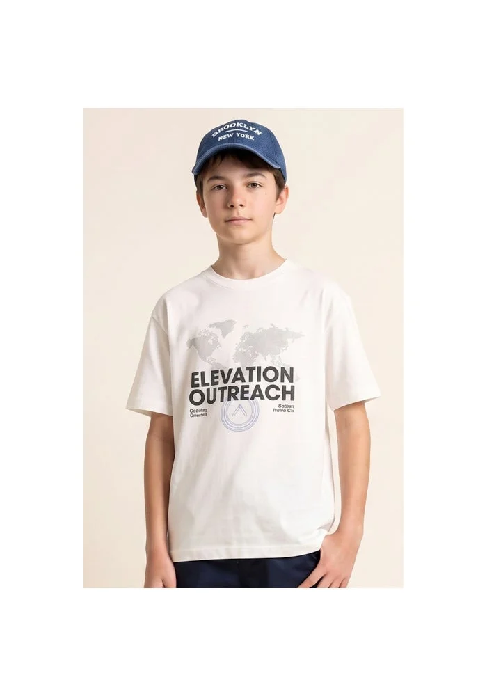 R&b Printed T-Shirt with Crew Neck and Short Sleeves