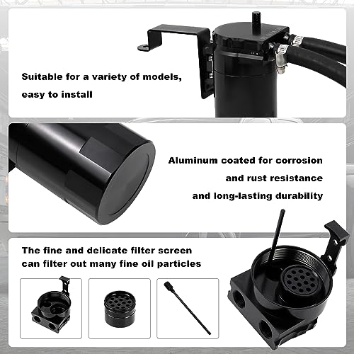RULLINE Oil Catch Can Compatible with 2014-2018 Chevy Silverado 1500 GMC Sierra 1500 2015-2020 Chevy Tahoe Suburban GMC Yukon - Image 5