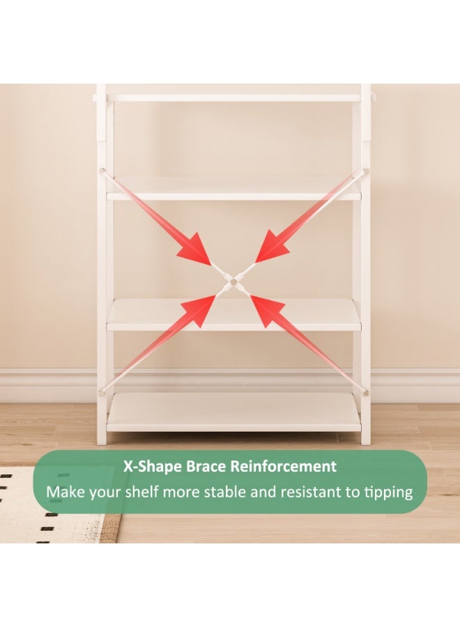 NEWLAN 4 Tier storage rack: space-saving, coffee stand station with 5 s-shaped hooks, kitchen storage stand with storage layer, multi-storage shelves for kitchen/entryway/living room. 144.8*60*10cm - Image 4