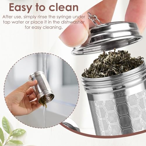 BendJoy® Tea Infuser Stainless Steel with Tray, Easy Clean Green Tea Infuser for Mugs & Teapots, Tea Strainer Infuser for Loose Leaf and Herbal Tea - Image 5