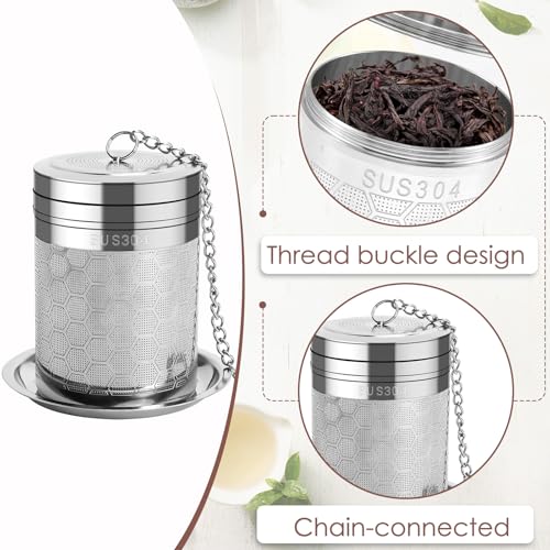 BendJoy® Tea Infuser Stainless Steel with Tray, Easy Clean Green Tea Infuser for Mugs & Teapots, Tea Strainer Infuser for Loose Leaf and Herbal Tea - Image 3