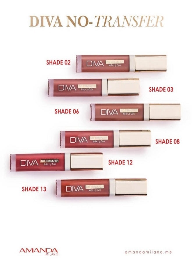 Amanda Diva matte lip color no transfer no.12 6ml - Image 4