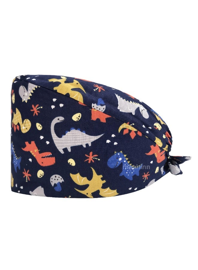 NIBEMINENT Surgical Scrub Cap Printing Medical Working Hat  Cotton Women Men Beautician Dust Proof Cooking Chef Nurse Head Caps