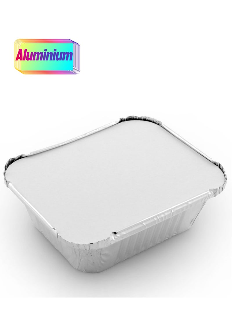 Falconpack Aluminium Food Storage Container Rectangle With Lid 14.7X12.2X5Cm
