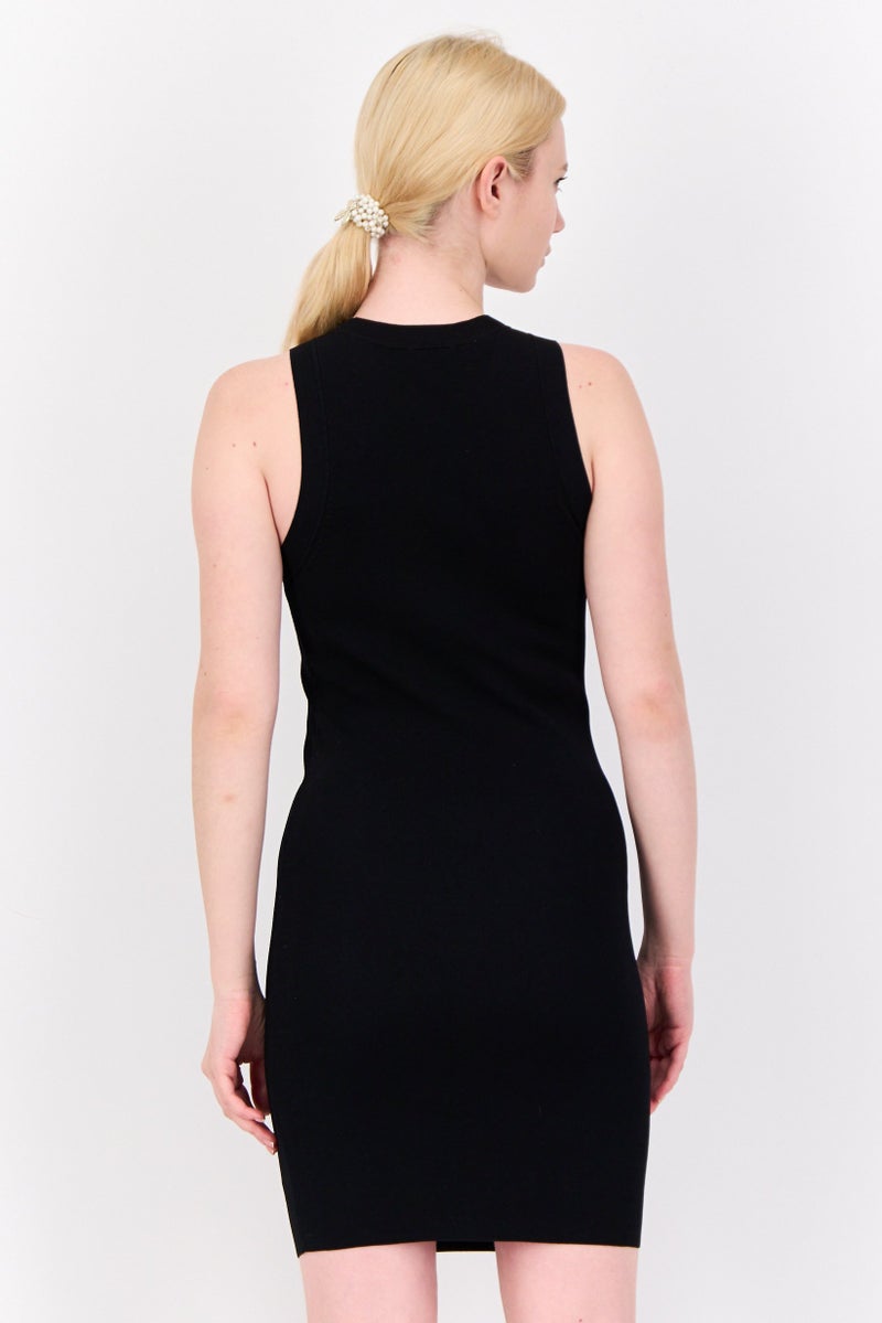 ESPRIT فستان ميني مضلع للنساء، أسود - Image 3