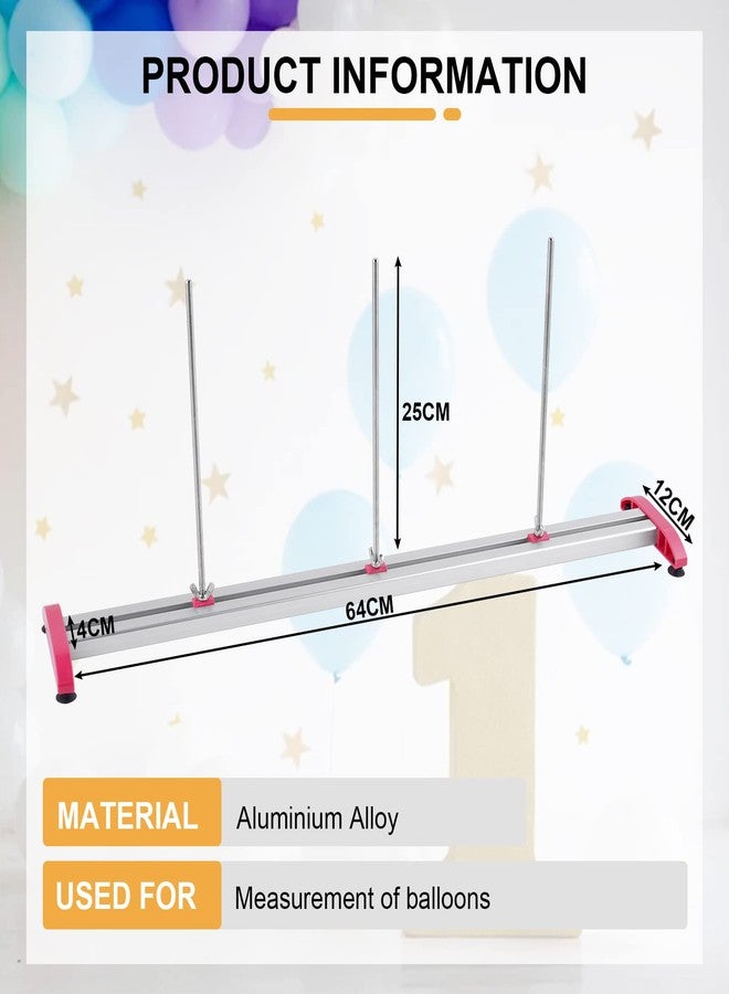 Consfly Balloon Sizer Ruler Metal Balloon Measurement Tool Adjustable Balloon Ruler 0-12 inch for Balloon Decorations Arches (Solid) - Image 2