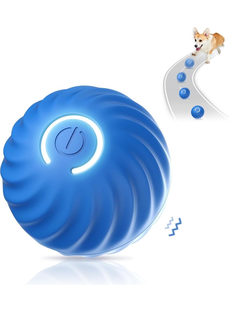 Interactive Dog Toys - Self Rolling Dog Ball with Anti-Chewer Cover for Small/Medium/Large Puppy, Active Rolling Ball for Dogs Enrichment, Motion Activated Toys That Move Its Own (Blue) - Image 1