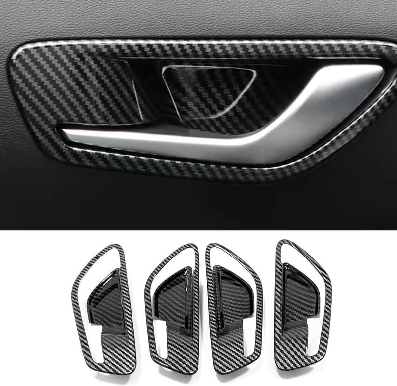 ERIDANUS Interior Door Bowl Cover Trim for Hyundai Tucson 2022-2023 - Carbon Fiber Style - 4 PCS - Image 1