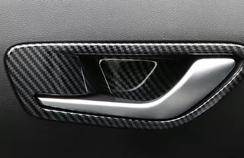 ERIDANUS Interior Door Bowl Cover Trim for Hyundai Tucson 2022-2023 - Carbon Fiber Style - 4 PCS - Image 3