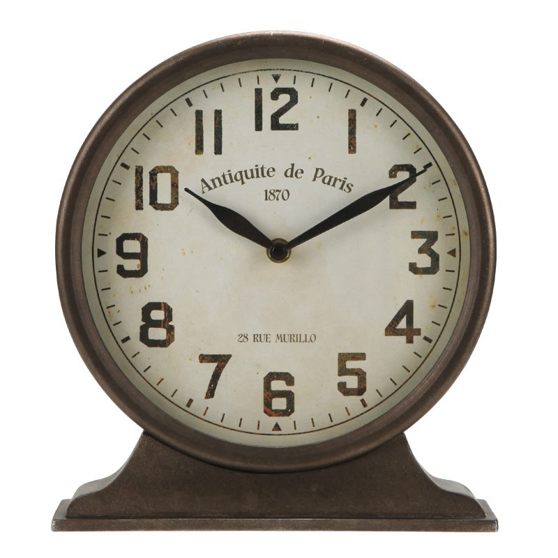 NIKKY HOME NIKKY HOME Antique Mantel Clock Battery Operated Decorative Desk Table Clock for Home Office Living Room Bed Room Brown  - Image 1