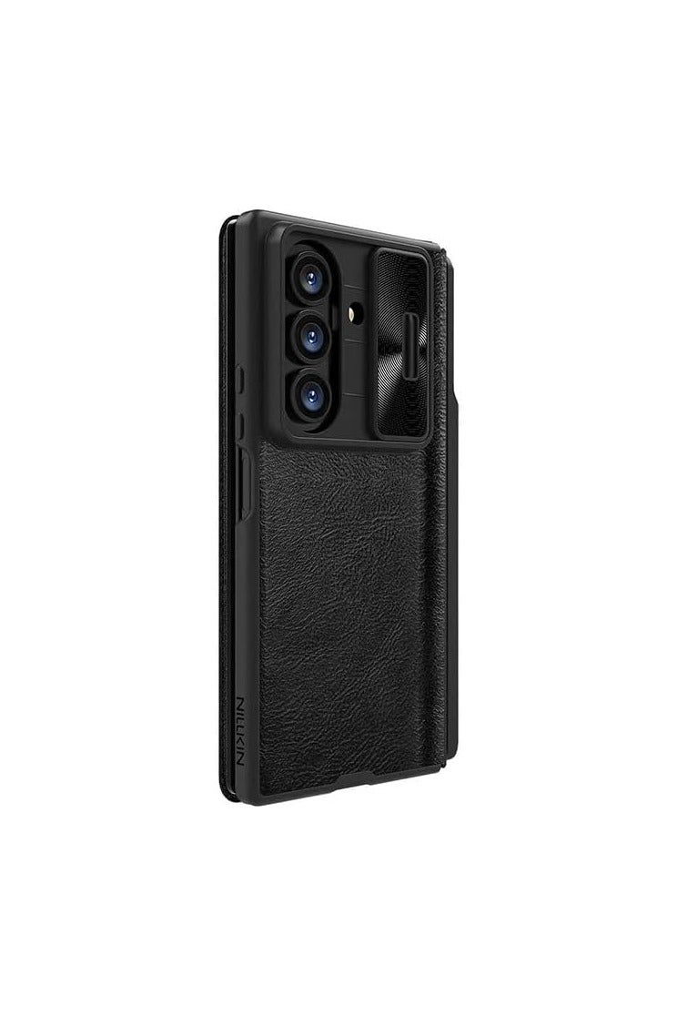 Nillkin Case Compatible with Samsung Galaxy Z Fold 7 5G Shockproof Protective Nilkin Cover Samsung Galaxy Z Fold7 2025 Black Qin Pro Leather Case with Stylus Pen - Image 3