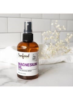 sunfood superfoods Sunfood Magnesium Oil Spray | Premium Pharmaceutical Grade | Sourced from Dead Sea Salt | Easily Absorbed | Highly Concentrated- 125mg Magnesium Per Spray | 4 oz Bottle  - Image 4