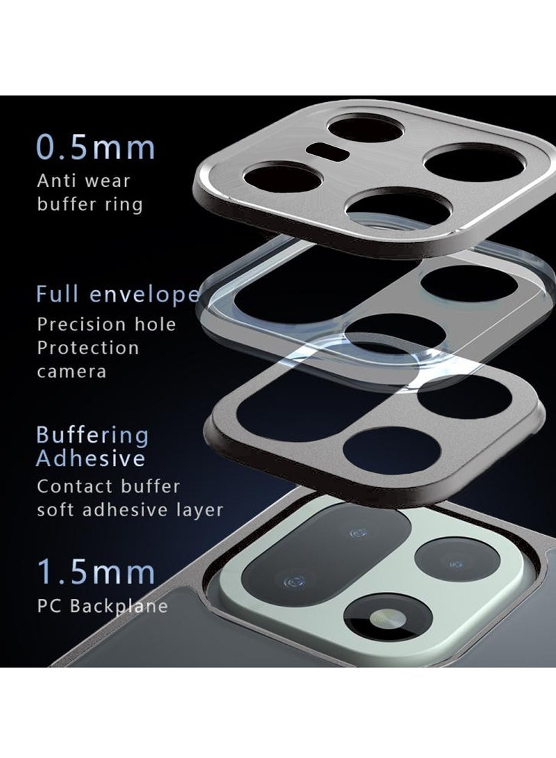 دبليو تيك غطاء حماية رفيع لهاتف OnePlus 15 5G 2025 من السيليكون الهجين TPU مع كاميرا بارزة (MCAPSA) - شفاف/رمادي - Image 5