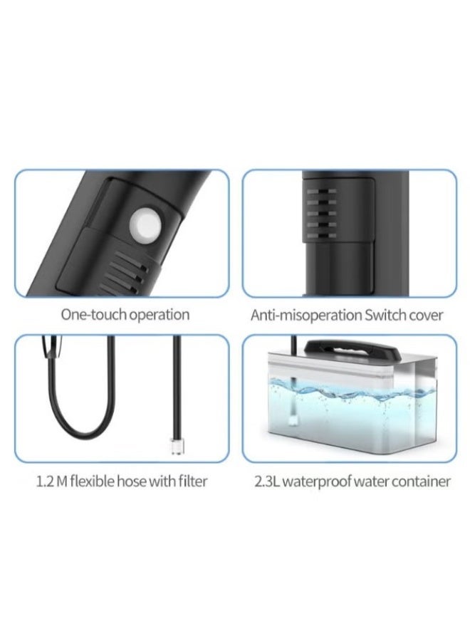 Denx Portable Travel Electric Rechargeable Handheld Personal Bidet Sprayer for Hygiene Cleaning for Toilet with 2.3 liters Water container - Image 4