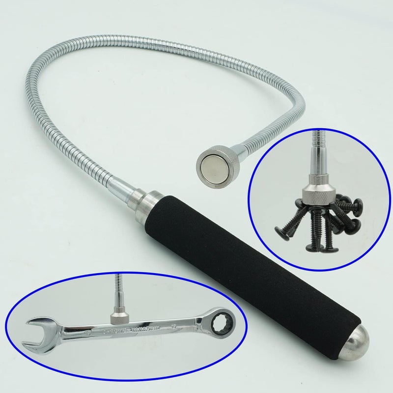 VASTOOLS Flexible Magnetic Pickup Tool Set, 5LB & 10LB, 26" Bendable Extension Magnetic Pickup - Image 3