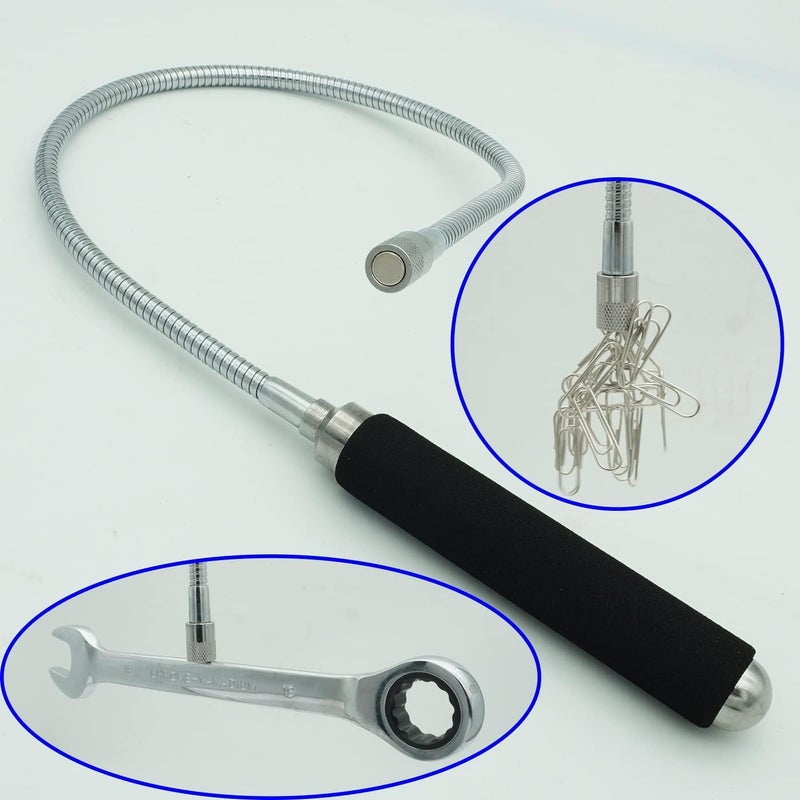 VASTOOLS Flexible Magnetic Pickup Tool Set, 5LB & 10LB, 26" Bendable Extension Magnetic Pickup - Image 2