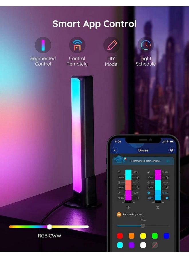 Govee Govee Smart LED Light Bars, Work with Alexa and Google Assistant, RGBICWW WiFi TV Backlights with Scene and Music Modes for Gaming, Pictures, PC, Room Decoration  - Image 5