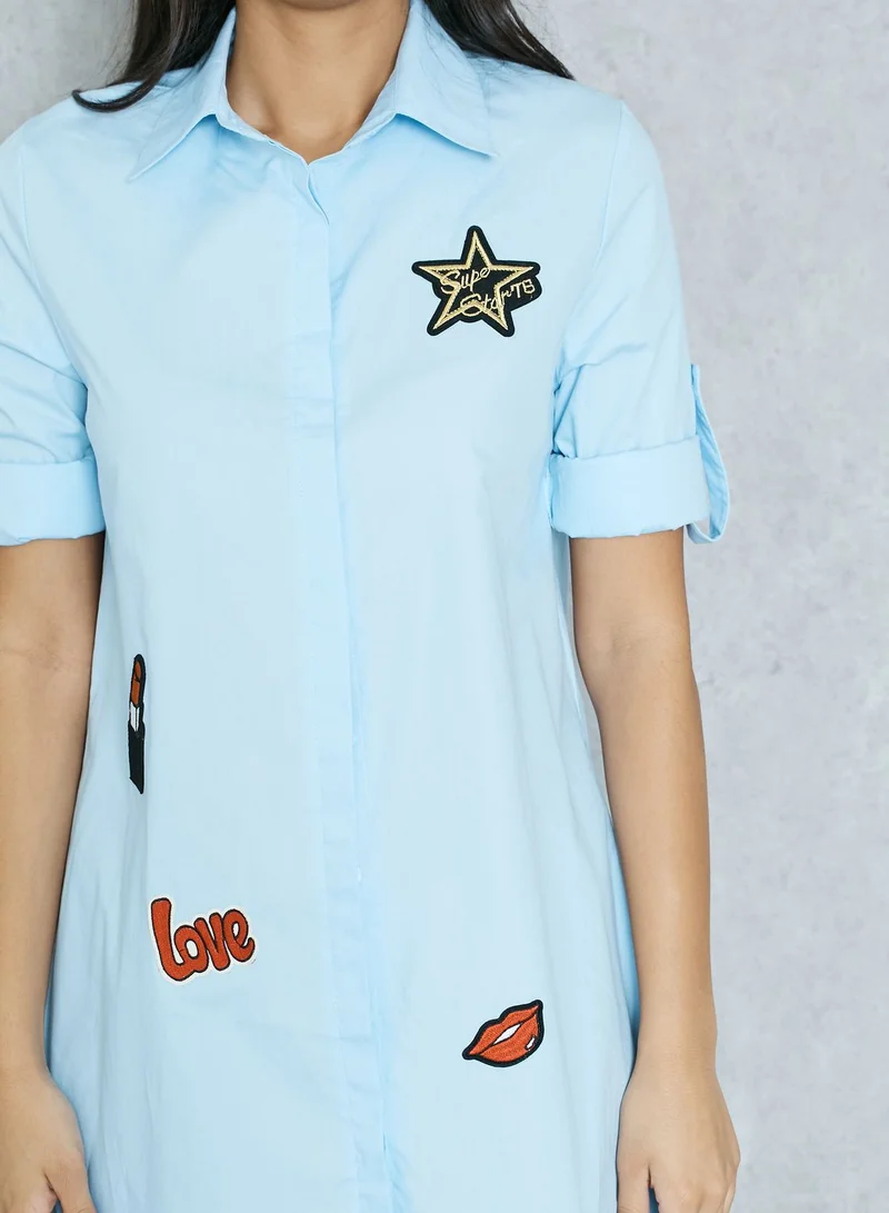 Ginger Badge Shirt Dress