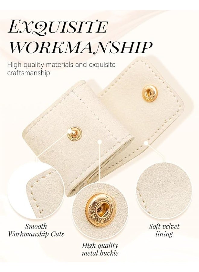 Mini Travel Jewelry Bag 2025 New Portable Foldable Faux Suede Jewelry Organizer And Storage with Buckle - Mini Travel Jewelry Roll Bag Jewelry Pouch for Earrings, Rings, Necklaces-1PCS - Image 3