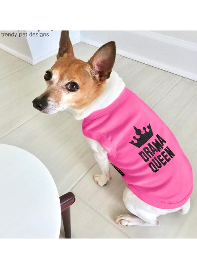 تيشيرت باريسي للكلاب - قميص مطرز - ملابس كلاب خفيفة الوزن وجيدة التهوية - تيشيرتات وردية بدون أكمام للحيوانات الأليفة - قمصان قابلة للغسل في الغسالة للكلاب متوسطة الحجم - مقاس صغير - Image 5