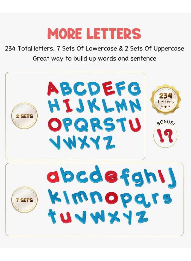 Gamenote Classroom Magnetic Letters Kit 234 Pcs With Doubleside Magnet Board Foam Alphabet Letters For Kids Spelling And Learning - Image 4