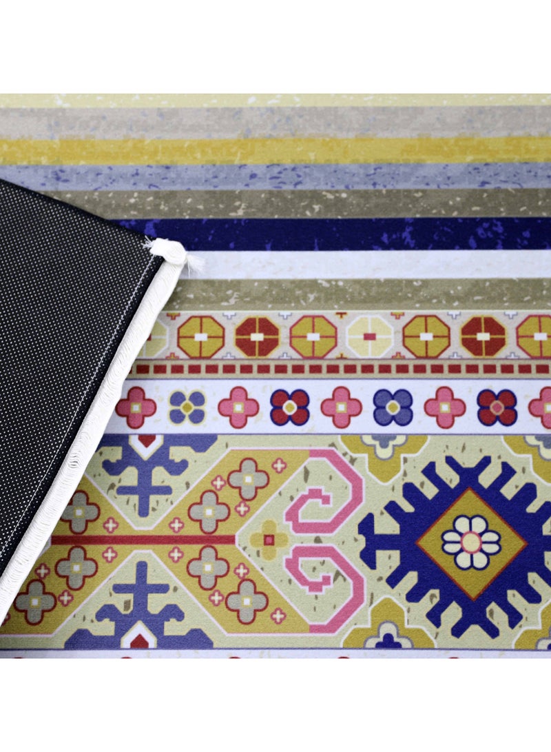 Alkaffary Bashayer Area Rug, Living Room & Majlis Rug, Luxury Heritage Arabic Design High-Quality Materials, 165X260 cm, Beige - Image 3