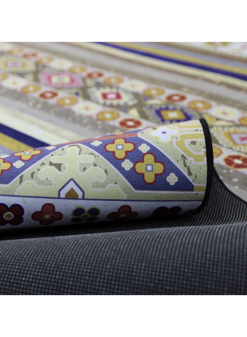 Alkaffary Bashayer Area Rug, Living Room & Majlis Rug, Luxury Heritage Arabic Design High-Quality Materials, 165X260 cm, Beige - Image 4