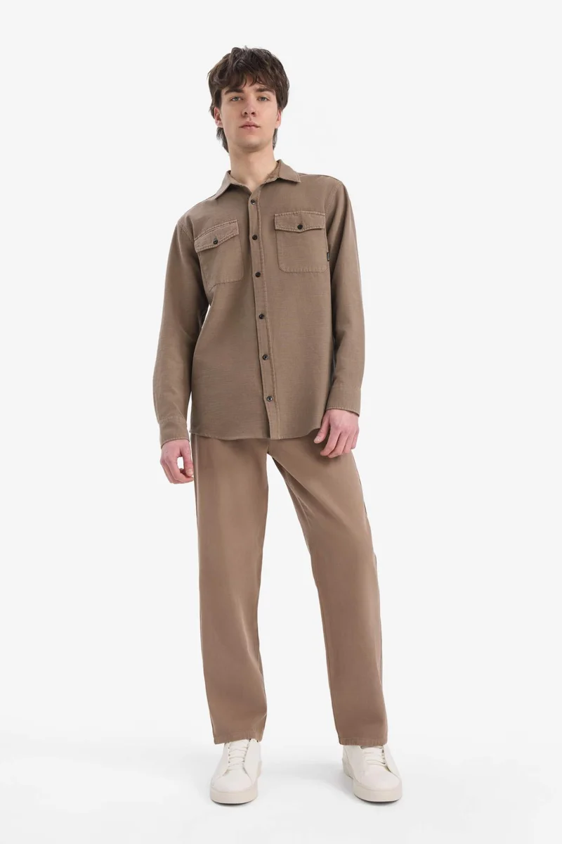 DeFacto Regular Fit Cotton Long Sleeve Shirt