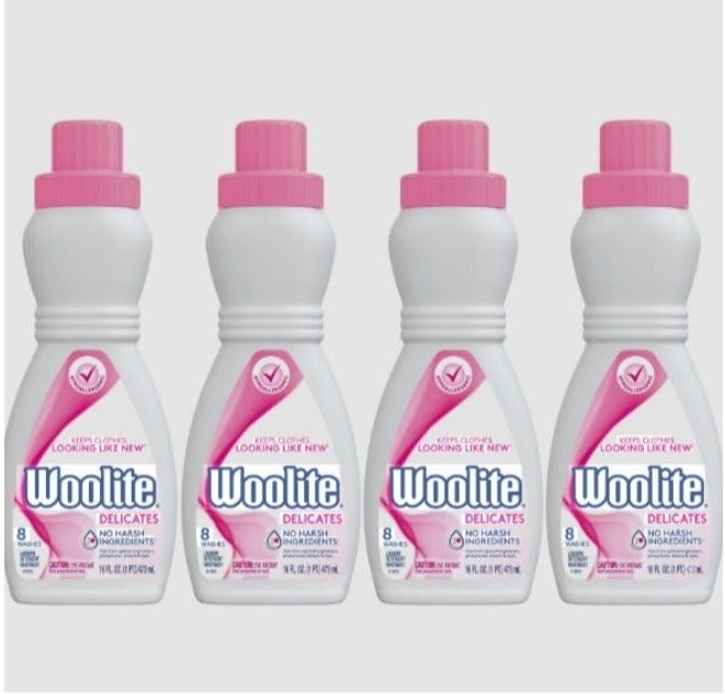 Woolite Delicates Hypoallergenic Laundry Detergent, 16 fl oz (Pack of 4) - Image 1