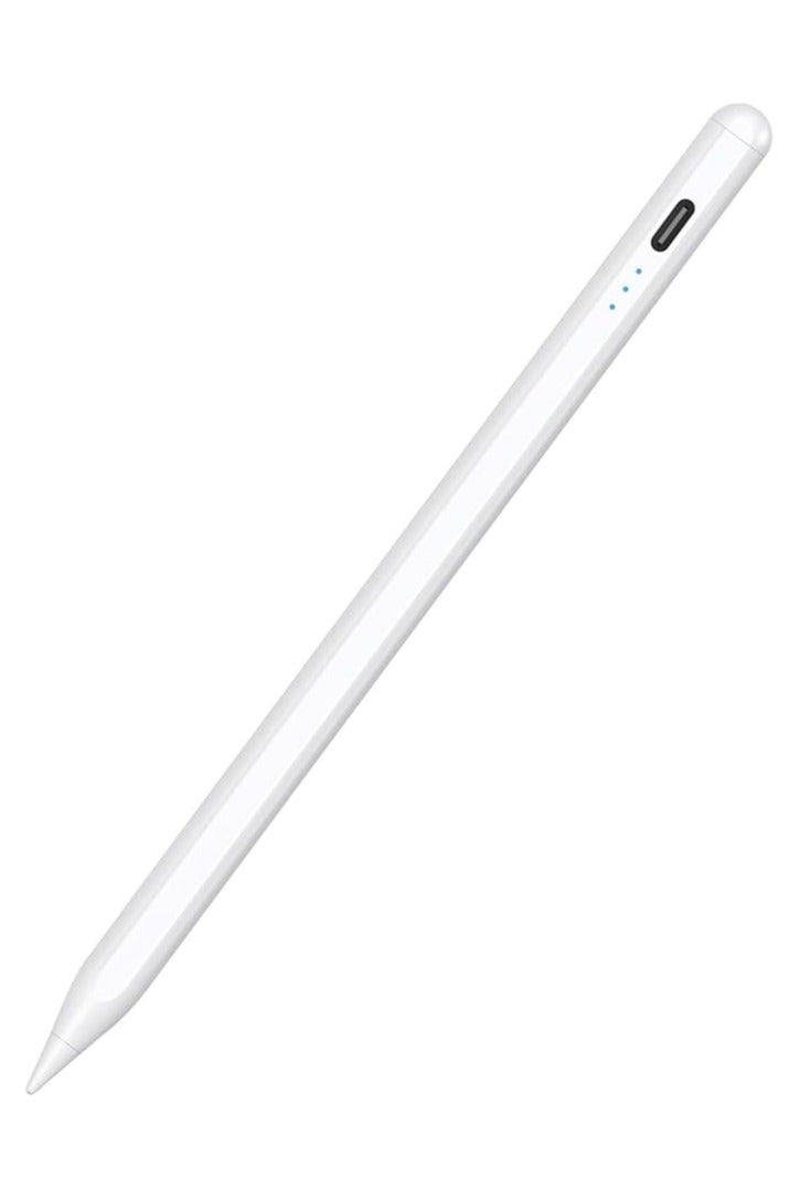 Stylus Pen for iPad with Palm Rejection 10/9/8/7/6th Gen, 10 Mins Fast Charge Apple Pencil,iPad Pro 12.9/11/13-inch M4, Air 3/4/5/M2, Mini 5/6th Gen, White - Image 1