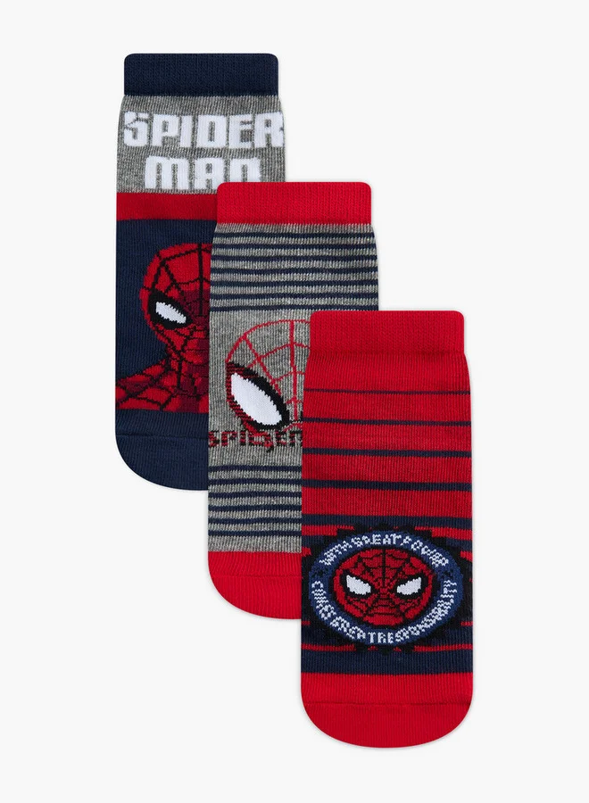 MARVEL Spider-Man Detail Ankle Length Socks - Set of 3