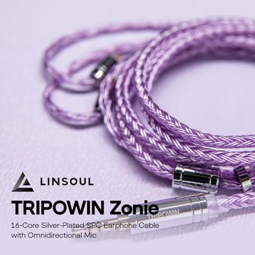 Linsoul Tripowin Zonie IEM Cable 16 Core Silver Plated Earphone Upgraded Cords 125m SPC in Ear Monitor Cable for 7HZ Timeless AE TINHIFI T2 PRO T3 T4MMCX 35mmLavender - Image 3