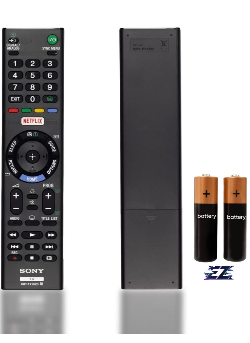 ELTRAZONE - OEM Sony RMT-TX102D Remote Control Compatible with Bravia TV Models KDL32R500C, KDL-32R500C, KDL40R550C, KDL-40R550C, KDL40WD655, KDL-40WD655, KDL48R550C, KDL-48R550C - Includes Key with battery - Image 1
