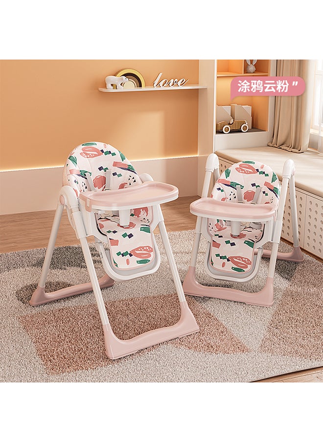 kiddoz Dining Baby High Chair - Pink  - Image 2