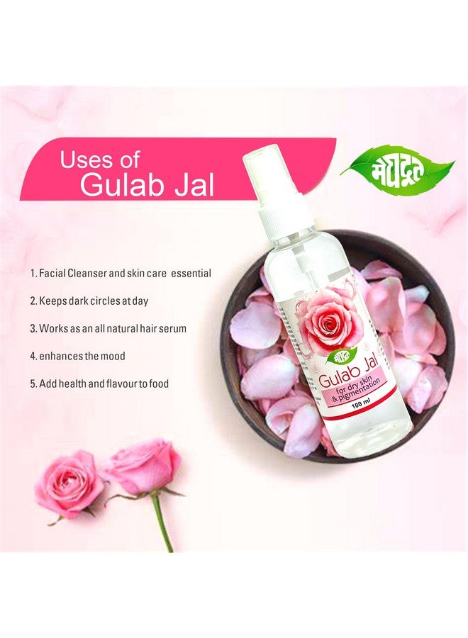 Meghdoot Khadi Meghdoot Pure & Organic Rose Water Natural Facial Toner for Dry Skin and Pigmentation Hydrating & Refreshing Mist Suitable for All Skin Types 100ml Each, Pack of 6 - Image 5