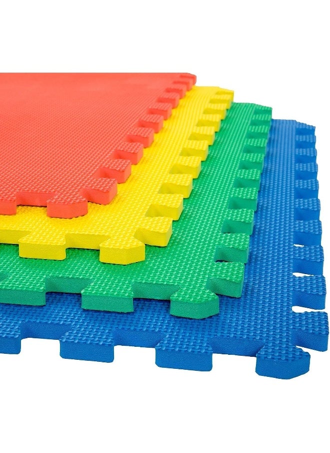 Stalwart Stalwart Foam Mat Floor Tiles, Interlocking Eva Foam Padding Soft Flooring For Exercising, Yoga, Camping, Kids, Babies, Playroom ��� 4 Pack, 24" X 24" X 0.5"  - Image 1