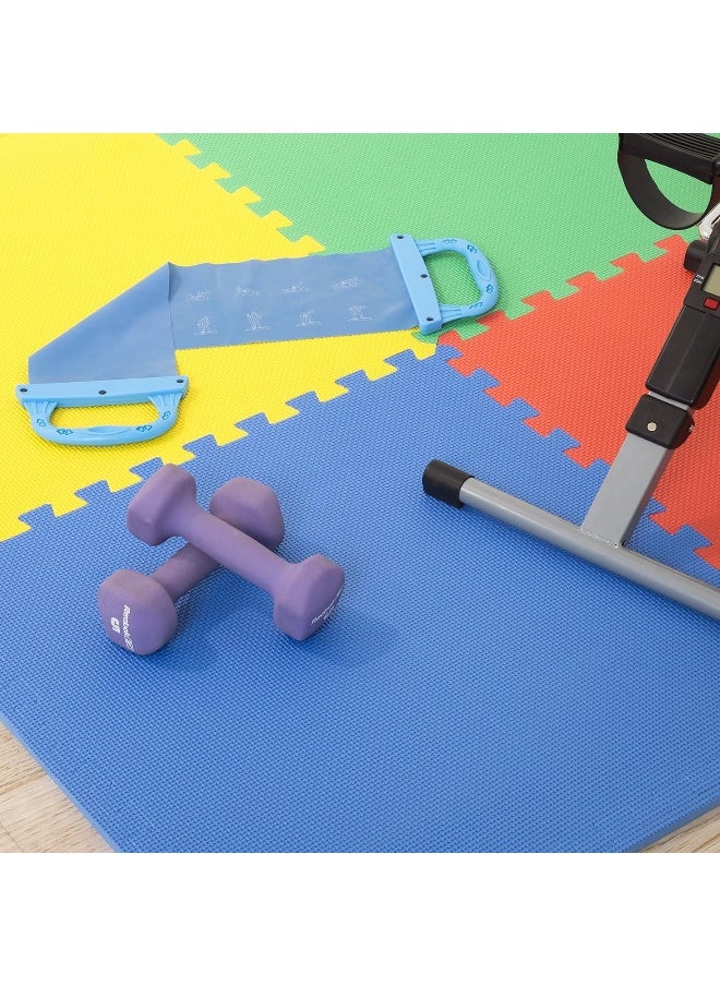 Stalwart Stalwart Foam Mat Floor Tiles, Interlocking Eva Foam Padding Soft Flooring For Exercising, Yoga, Camping, Kids, Babies, Playroom ��� 4 Pack, 24" X 24" X 0.5"  - Image 2