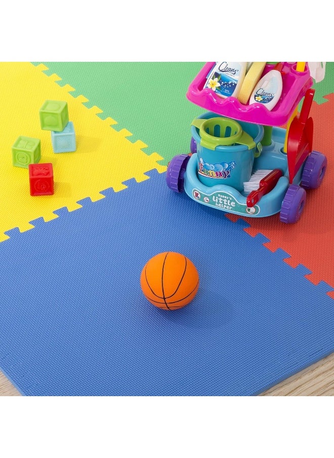 Stalwart Stalwart Foam Mat Floor Tiles, Interlocking Eva Foam Padding Soft Flooring For Exercising, Yoga, Camping, Kids, Babies, Playroom ��� 4 Pack, 24" X 24" X 0.5"  - Image 3