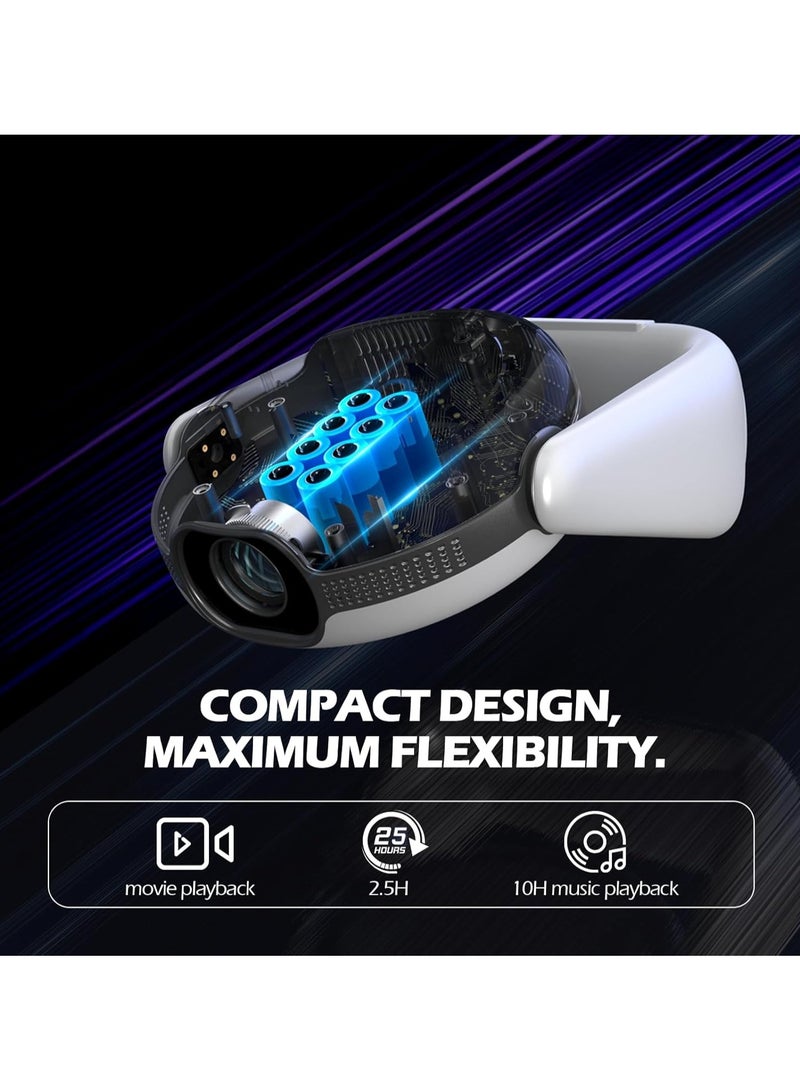 فيبكا Projecter Full HD Projector Compatible Portable Cinema Projector - Image 2