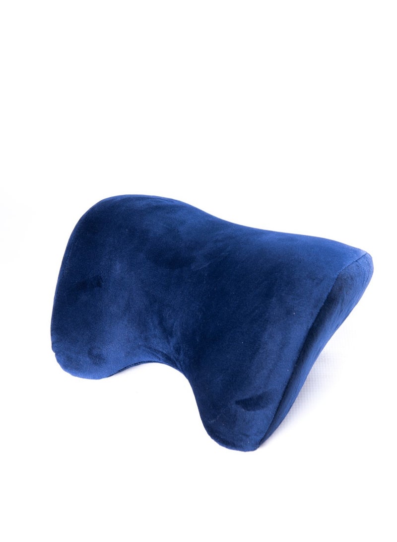 HT Comfortable memory foam head support pillow with a comfortable and soft touch for the car seat, suitable for use in travel and at home, blue - Image 2