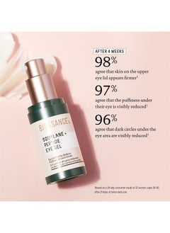 Biossance Squalane + Peptide Eye Gel. Reduce Dark Circles and Puffiness, Improve Fine Lines and Hydrate with Niacinamide and Peptides (0.5 ounces)