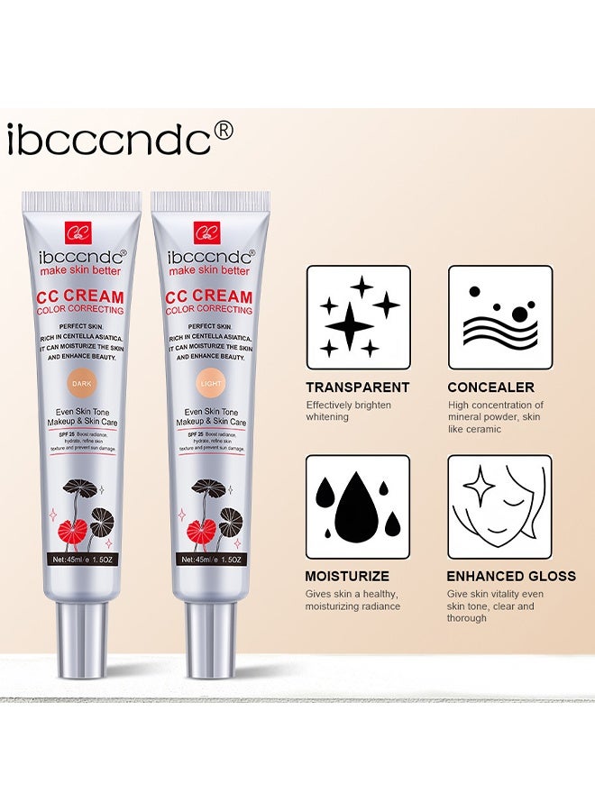 آي بي سي سي سي أن دي سي اجعل البشرة أفضل كريم CC يصحح لون البشرة المثالية ، غني بكينتيلا Asiatica.It يمكن أن يرطب البشرة ويعزز الجمال.حتى لون البشرة المكياج والعناية بالبشرة ، مقاومة للماء والعرق ، SPF 25 (01 # داكن) - Image 4