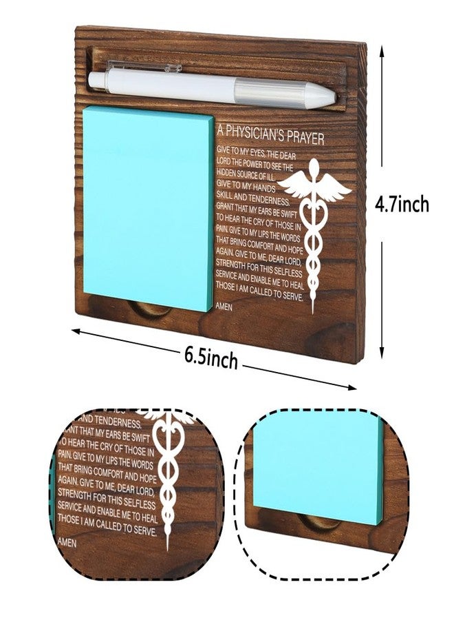 VYNWPDFLI Wooden Sticky Note Holder for Physicians, A Physician's Prayer Gift, Inspirational Office Desk Organizer, 16.5 x 12 x 1.5 cm,LQQ18 - Image 5