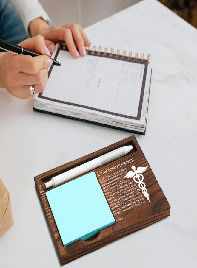 VYNWPDFLI Wooden Sticky Note Holder for Physicians, A Physician's Prayer Gift, Inspirational Office Desk Organizer, 16.5 x 12 x 1.5 cm,LQQ18 - Image 3